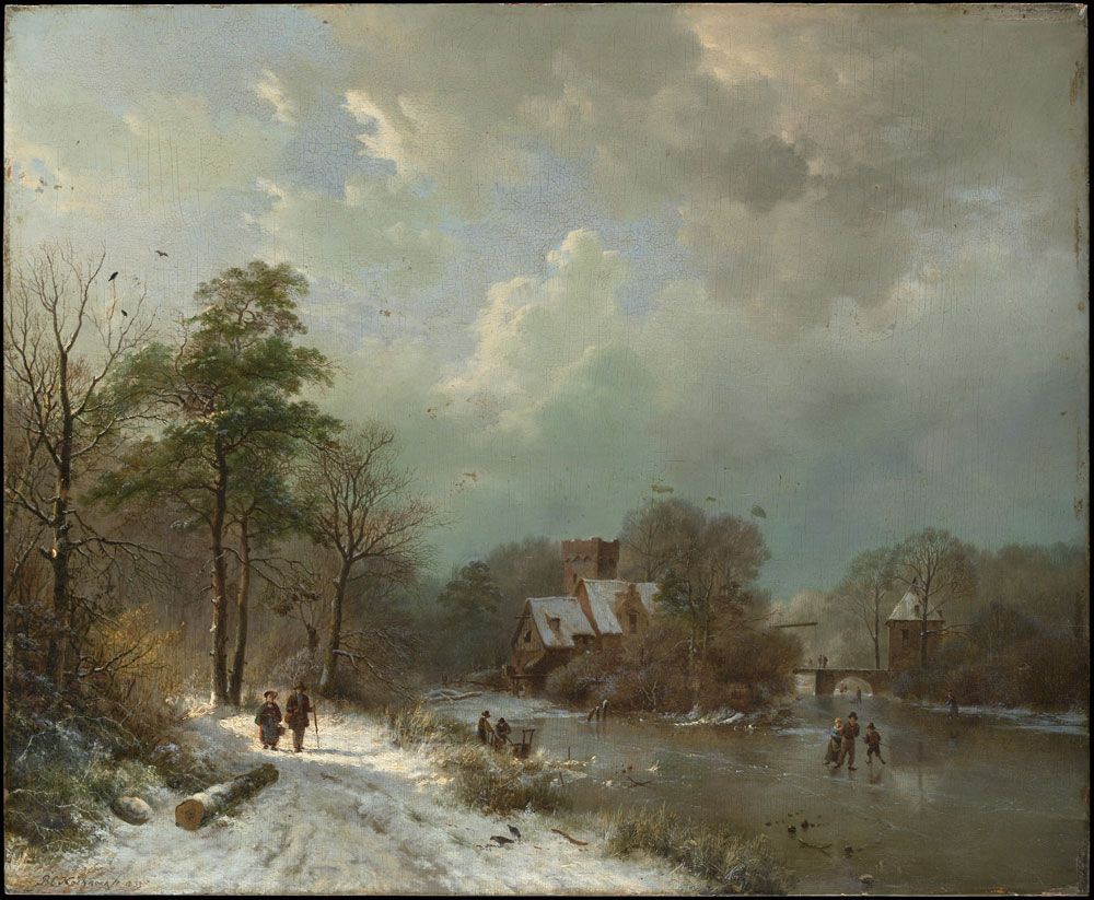 Barend Cornelis Koekkoek - Winter Landscape, Holland