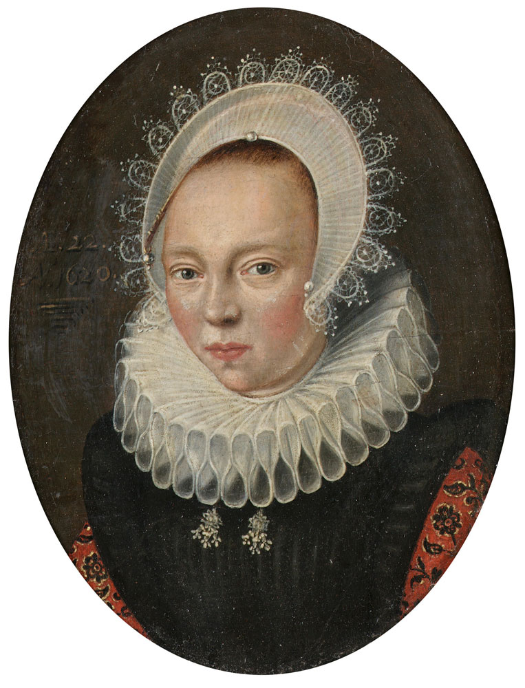 German School - Portrait of a young woman, bust-length