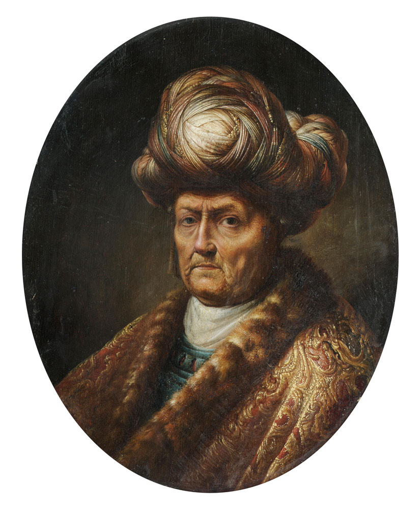 Jan Adriaensz. van Staveren - Portrait of a man, small-bust-length, in a turban and oriental costume