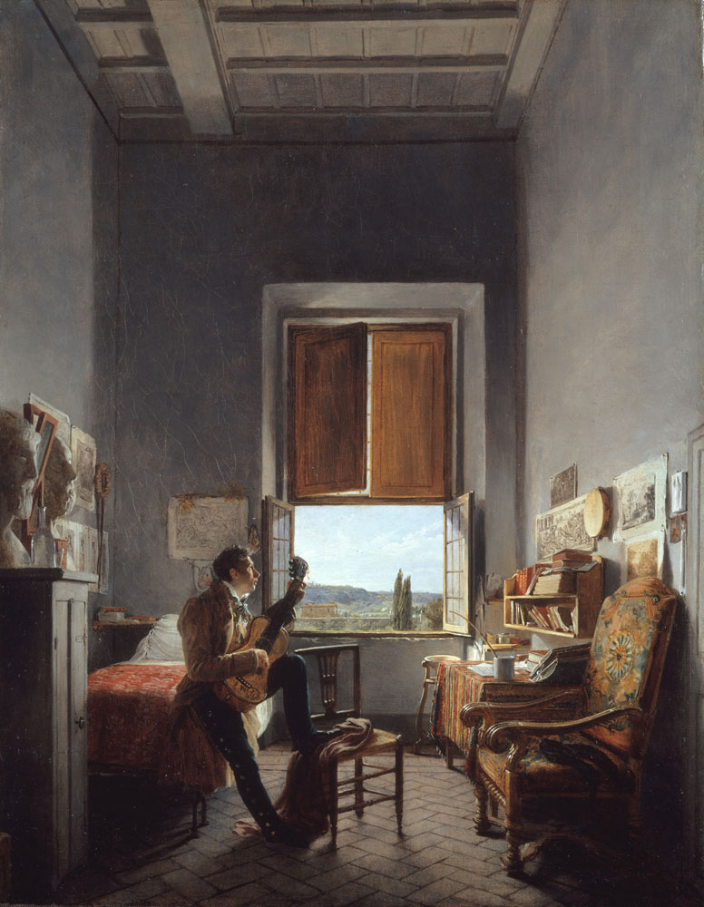 Jean Alaux - Léon Pallière (1787-1820) in His Room at the Villa Medici, Rome
