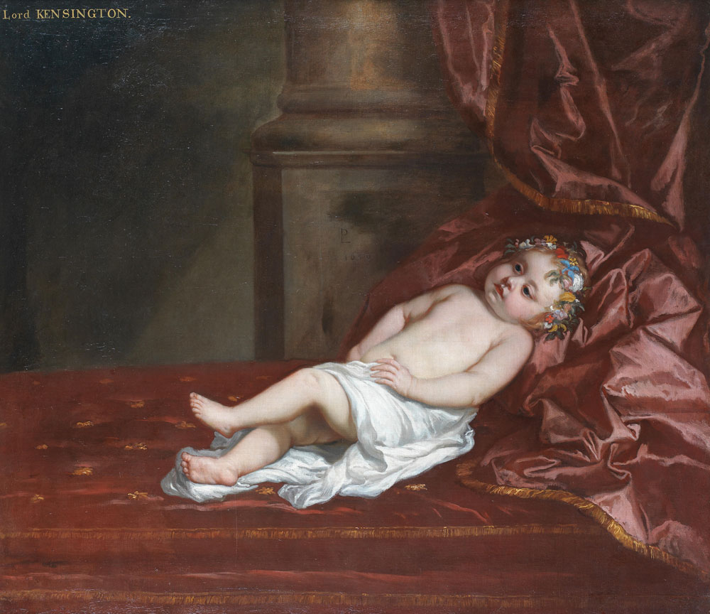 Peter Lely - Portrait of a child, traditionally identified as Lord Kensington, full-length, in a white cloth