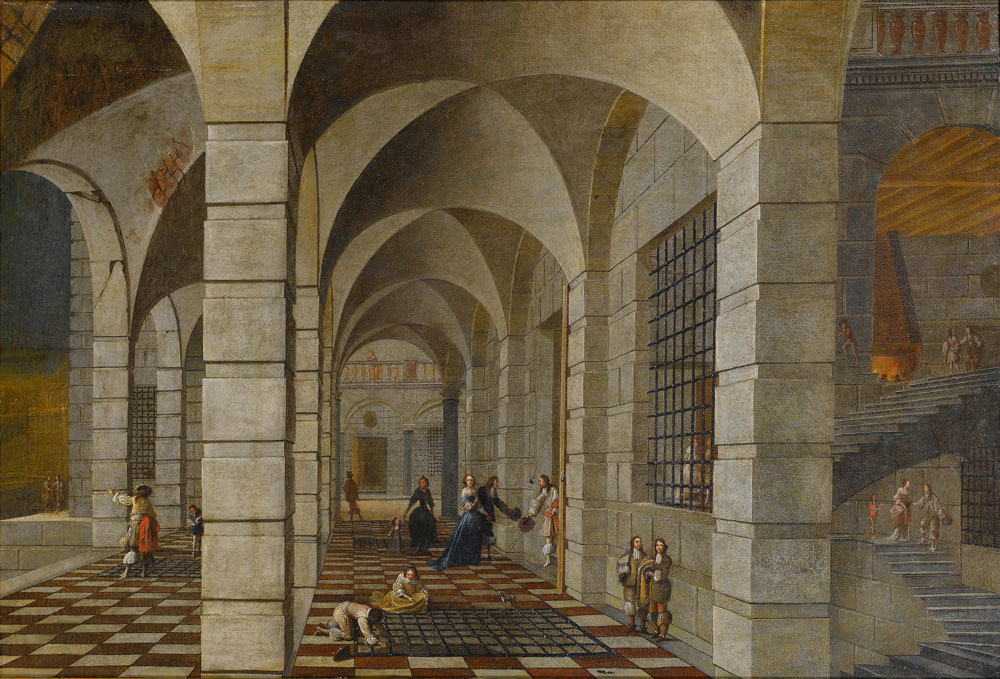 Wilhelm Schubert van Ehrenberg and Hieronymous Janssens - A dungeon interior
