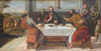 Attributed to Bonifazio Veronese The Supper at Emmaus