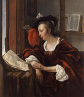 Gabriel Metsu Woman Reading a Book by a Window