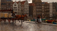 George Hendrik Breitner On the Nieuwe Brug with the Damrak beyond, Amsterdam