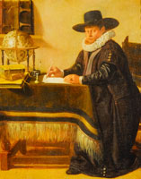 Jan Olis Portrait of Johan van Beverwijck (1594-1647) in his Study