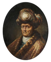 Jan Adriaensz. van Staveren Portrait of a man, small-bust-length, in a turban and oriental costume