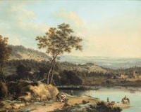 Johann Christian Vollerdt An extensive river landscape
