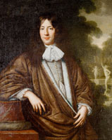 Pieter Nason Portrait of a gentleman, three-quarter-length, in a purple silk mantle