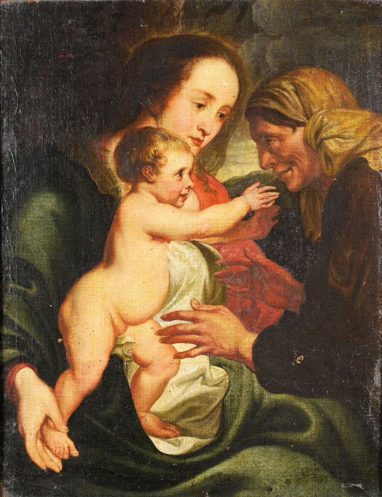 After Anthony van Dyck - The Madonna and Child with Saint Anne