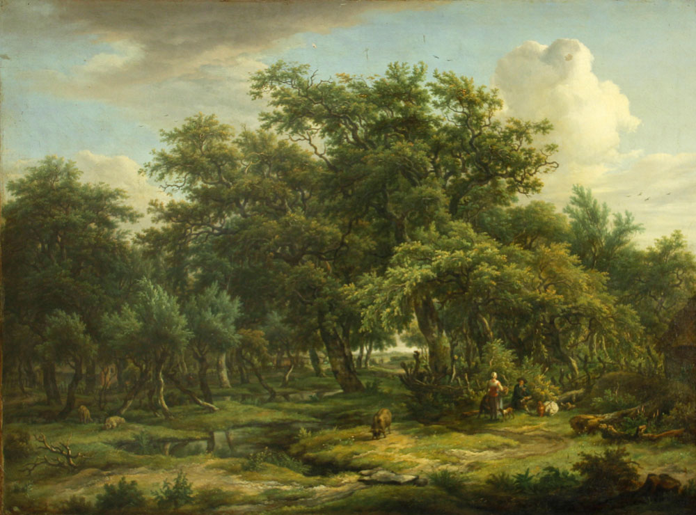 Attributed to Egbert van Drielst - Figures and cattle in a pastoral landscape