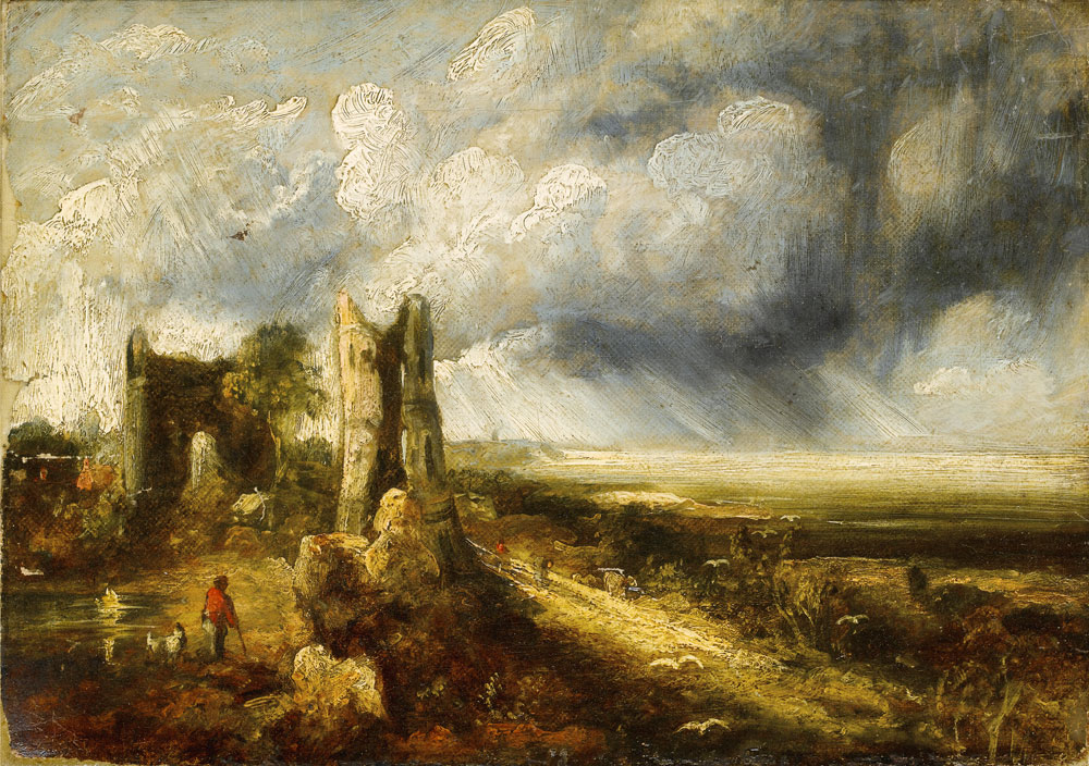 Follower of John Constable - A view of Hadleigh Castle