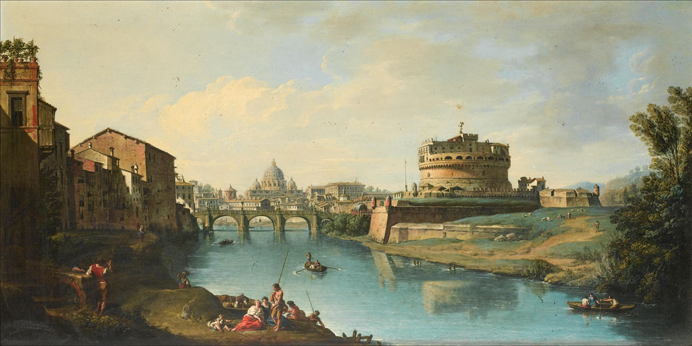 Giuseppe Zocchi - View of the Tiber