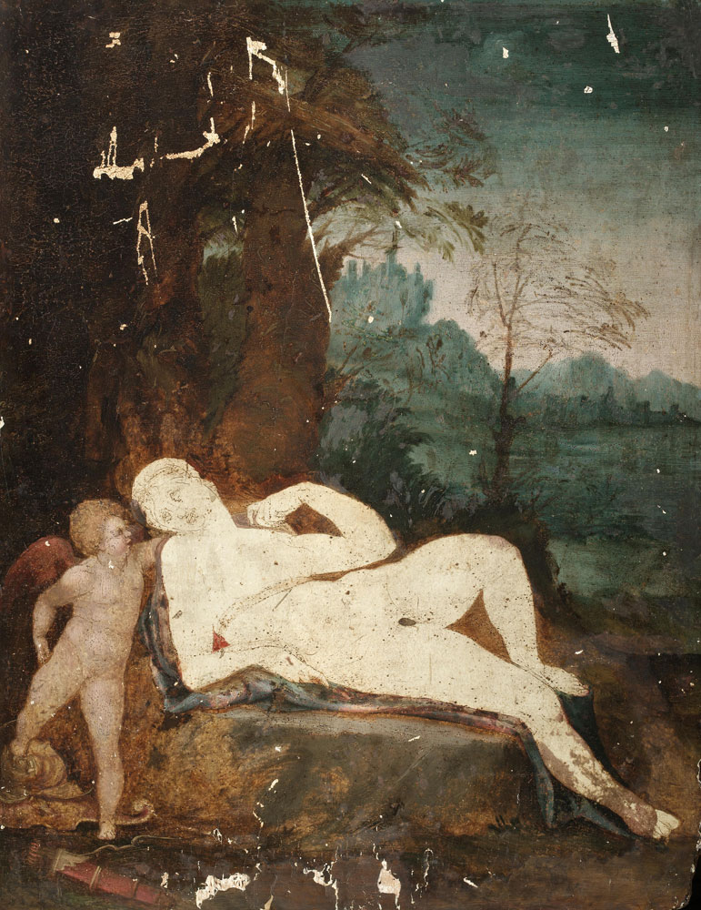 Follower of Michelangelo - Venus and Cupid