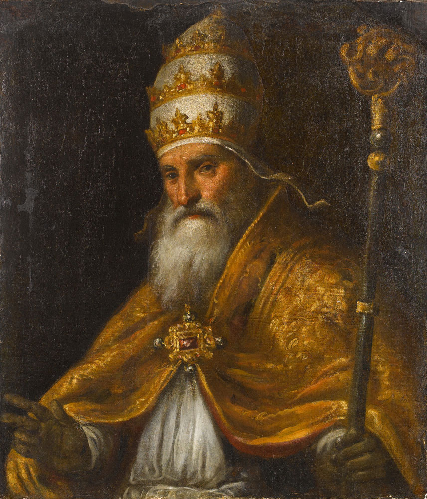 Palma Giovane - Portrait of a Pope, possibly Pius V Ghislieri