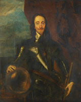 Follower of Sir Anthony van Dyck Portrait of King Charles I, three-quarter-length, in armour