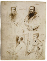 Anthony van Dyck after Titian Portrait Studies