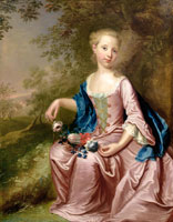 Attributed to Bartholomew Dandridge Portrait of a young girl