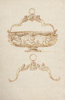 Jacopo Strada Design for a basin with swing handles