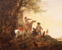 Philips Wouwerman Hunters at Rest
