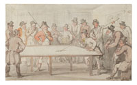 Thomas Rowlandson A game of billiards