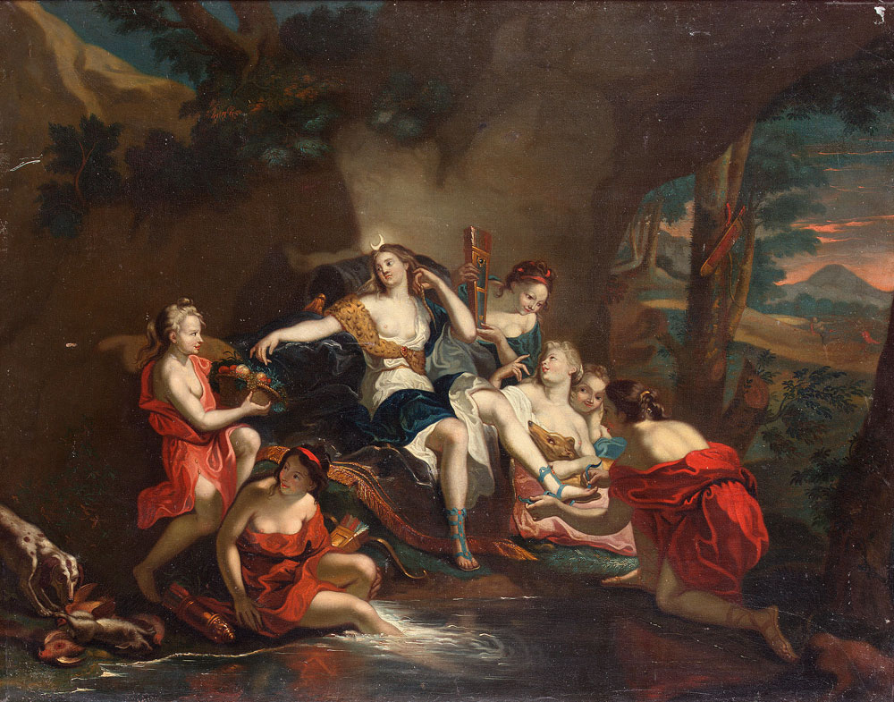 After Antoine de Coypel - Diana and her nymphs bathing