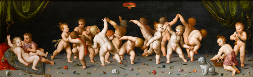 Attributed to Cornelis van Cleve - Infants dancing