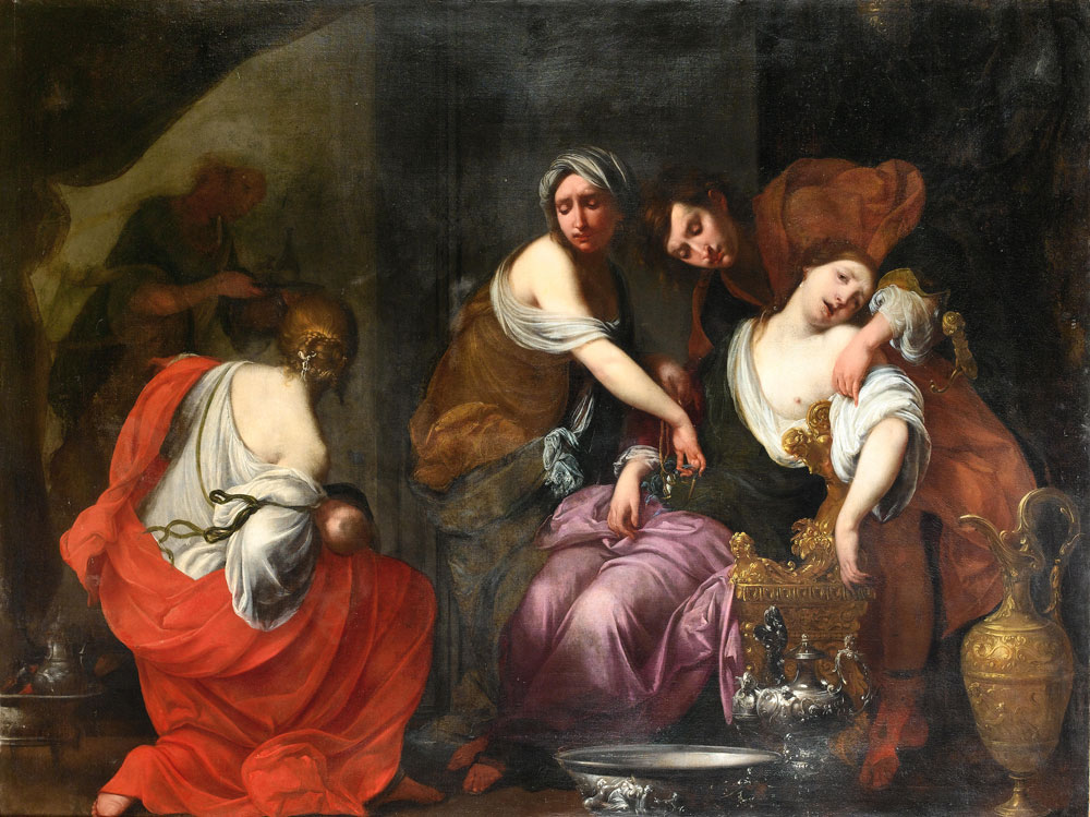 Francesco Furini - Rachel giving Birth to Joseph