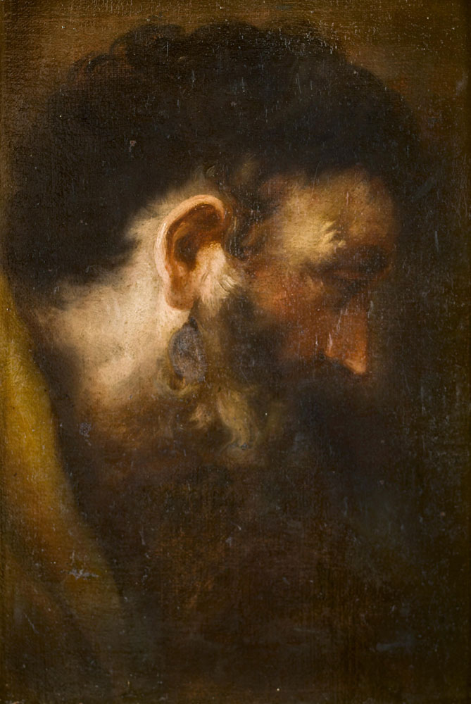 Genoese School - The head of an elderly bearded man in profile