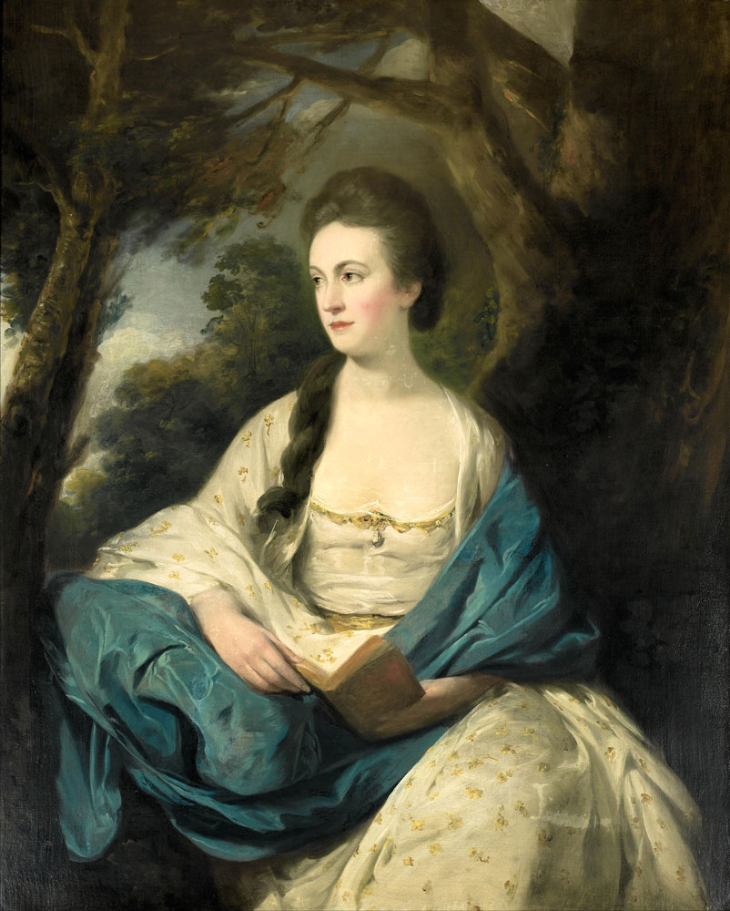Hugh Barron - Portrait of a lady, said to be Susanna, Mrs Bacon Bedingfield of Ditchingham Hall, Norfolk