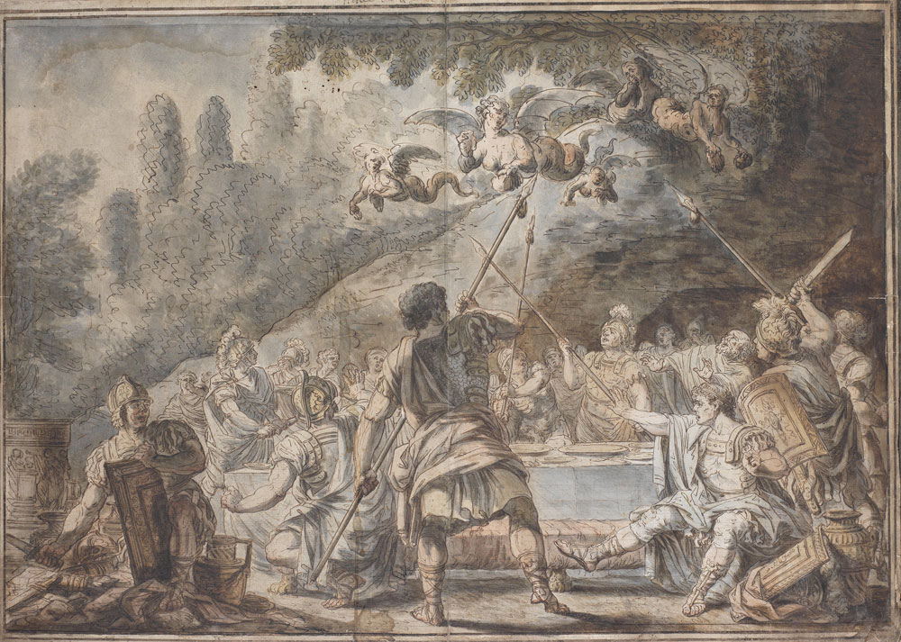 Jacques Gamelin - Harpies snatching food from the Table of the Thracian King Phineus
