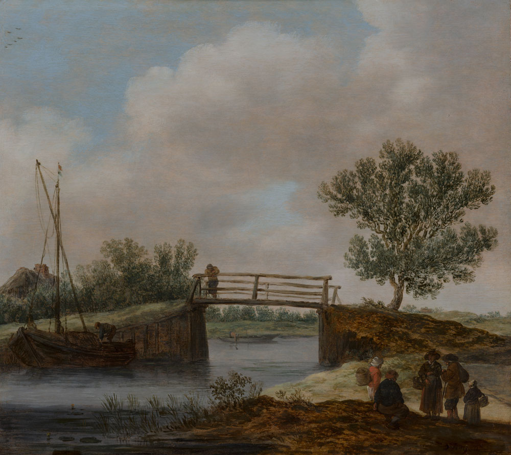Circle of Jan van Goyen - Landscape with Bridge, known as 'The Small Bridge'