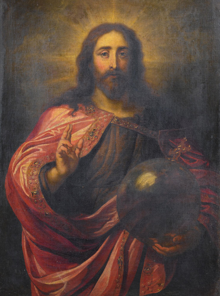 Attributed to Jan Erasmus Quellinus - Christ as Salvator Mundi
