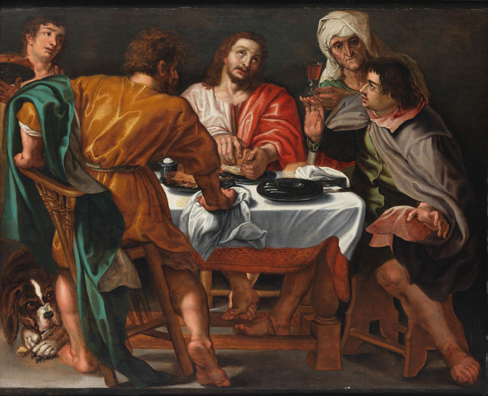 Circle of Sir Peter Paul Rubens - The Supper at Emmaus