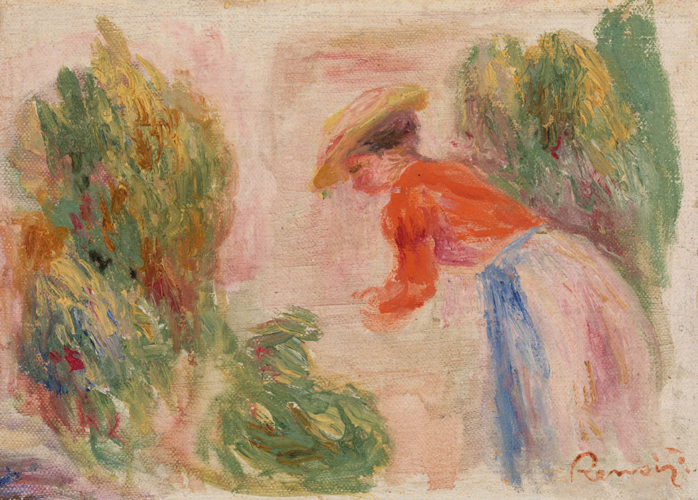 Pierre-Auguste Renoir - Woman Gathering Flowers