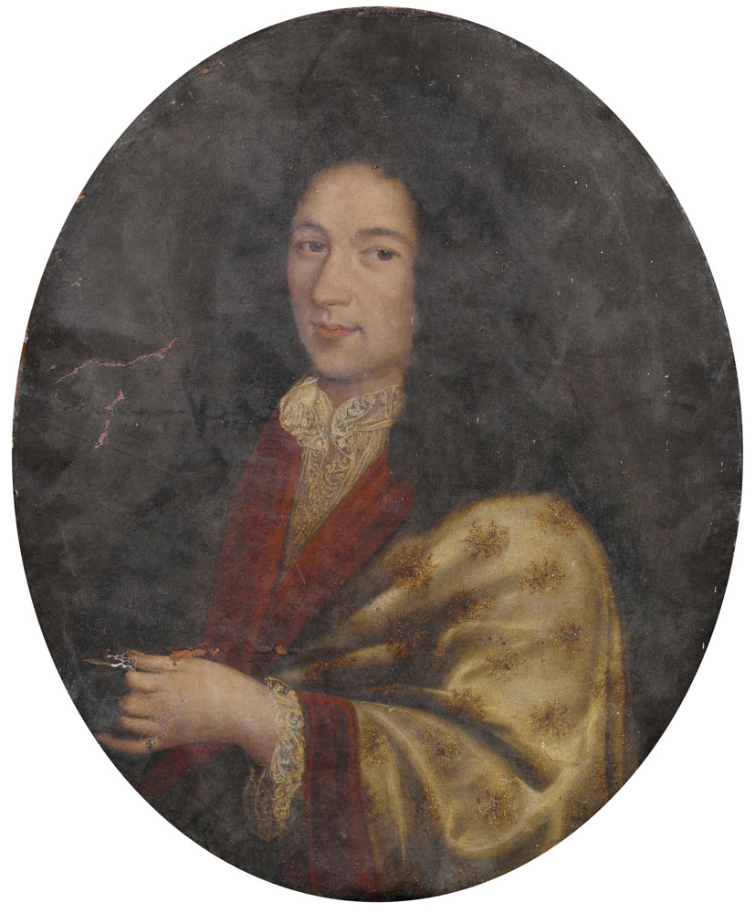 Follower of Pierre Mignard - Portrait of a gentleman, said to be Monsieur Sauvaire