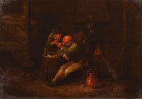 Egbert van Heemskerk the Younger Topers in a tavern interior