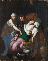 Francesco Furini Rachel giving birth to Joseph