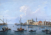 Follower of Francesco Guardi The Giudecca canal, Venice, with the Zattere