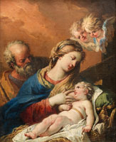 Attributed to Gaspare Diziani The Holy Family