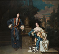 Jan Verkolje A double portrait of a gentleman and a lady