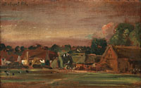 John Constable A sketch of East Bergholt from East Bergholt House