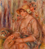 Pierre-Auguste Renoir Woman in Muslin Dress