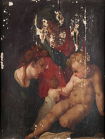 Workshop of Pontormo The Madonna and Child with Saint Mary Magdalen