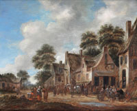 Thomas Heeremans Horsemen before a country inn