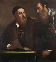 Workshop of Titian Portrait of Titian and his friend Francesco Zuccato