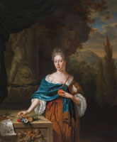 Willem van Mieris Portrait of Dina Margareta de Bye