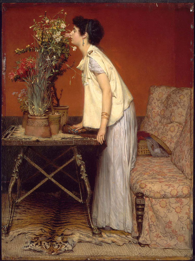Lawrence Alma-Tadema - Woman and Flowers