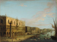 Giuseppe Bernardino Bison Venice, The Bacino di San Marco, looking East with the Doge's Palace and the Riva degli Schiavoni
