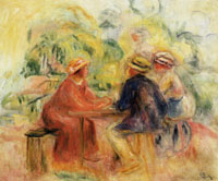 Pierre-Auguste Renoir Meeting in the Garden